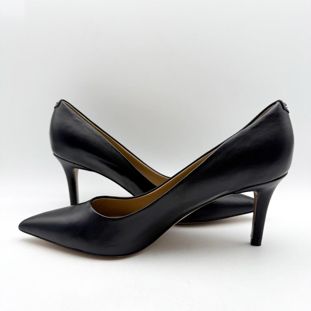 Sam Edelman Womens Vienna Pointed Toe Heels US 8.5 Wide EU 39 Black Leather NIB - Picture 5 of 10